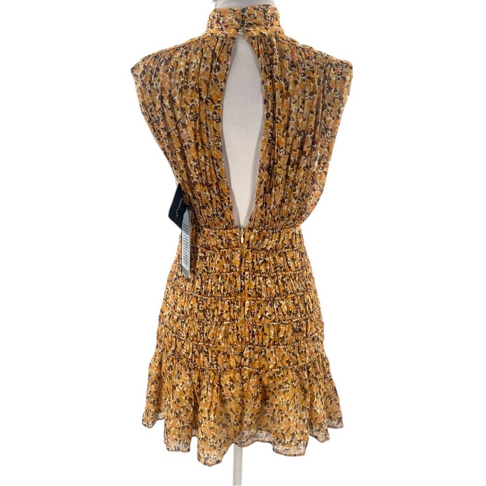 NWT SHONA JOY Collette High Neck Sleeveless Corded Mini Dress Sz 4 - Picture 5 of 10